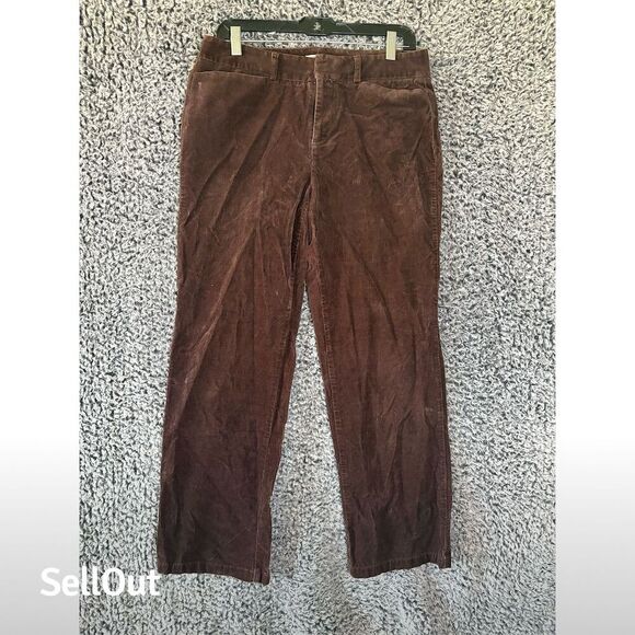 Dockers Women's Corduroy Dress Pants Brown Size 10 Petites - Picture 1 of 6